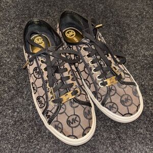 Michael Kors Black and Tan Sneakers